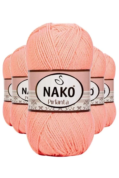 5 Adet Pırlanta Amigurumi El Örgü İpi Yünü Somon 3148 ürün görseli 1