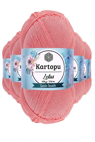 5 Adet Lotus Bikini Büstiyer Bluz Örgü İpi K766 Gül Pembe ürün görseli 1
