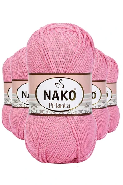 5 Adet Pırlanta Amigurumi El Örgü İpi Yünü Pembe 6740 ürün görseli 1