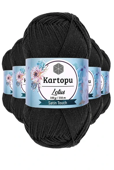 5 Adet Lotus Bikini Büstiyer Bluz Örgü İpi K940 Siyah ürün görseli 1