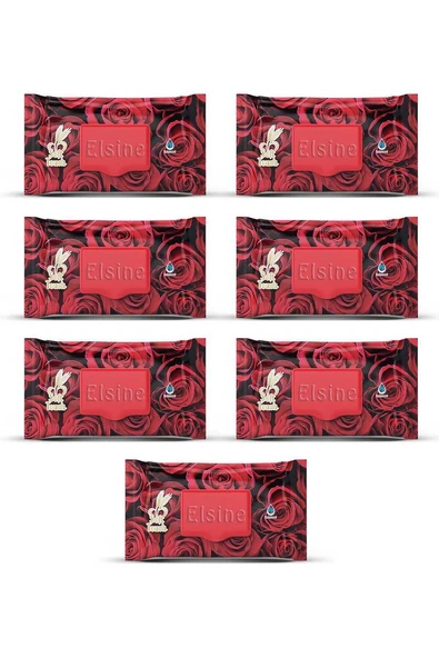 7 Paket Red Rose Islak Havlu Mendil 90 Adet Kapaklı Gül Kokulu ürün görseli 1
