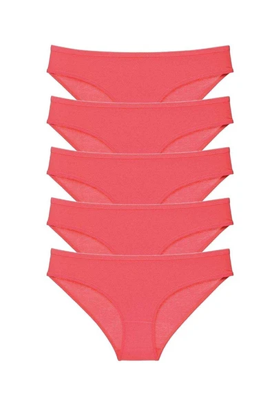 5 adet Süper Eko Set Likralı Kadın Slip Külot Fuşya ürün görseli 1