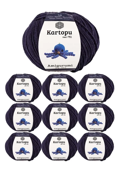 10 Adet Amigurumi El Örgü İpi 50gr 630 ürün görseli 1