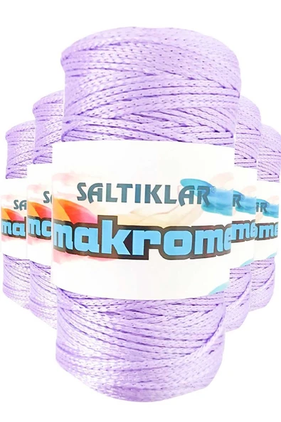 5 Adet Polyester Makrome İpi 3200 Lila 100 gr ürün görseli 1
