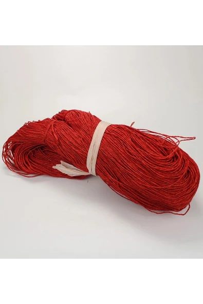 Kırmızı Renk Çile Kağıt İp Çanta Ipi Supla Ipi No:78 - (550-600 gr) ürün görseli 1