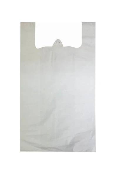 Beyaz Atlet Poşet Küçük Boy 25x45 cm Takriben 110 Adet 1 Kg ürün görseli 1