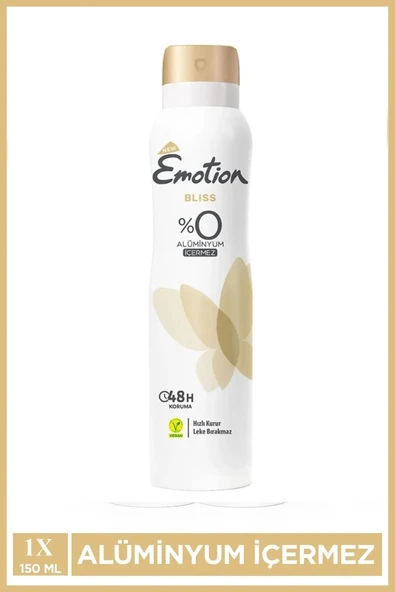 Emotion Bliss Kadın Vegan Deodorant 150 Ml Hızlı Kurur , Leke Bırakmaz ürün görseli 1
