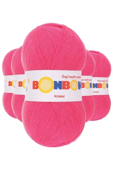 5 Adet Kristal El Örgü Lif İpi Orkide Pembe 98319 - bonbon mudanis ürün görseli 1