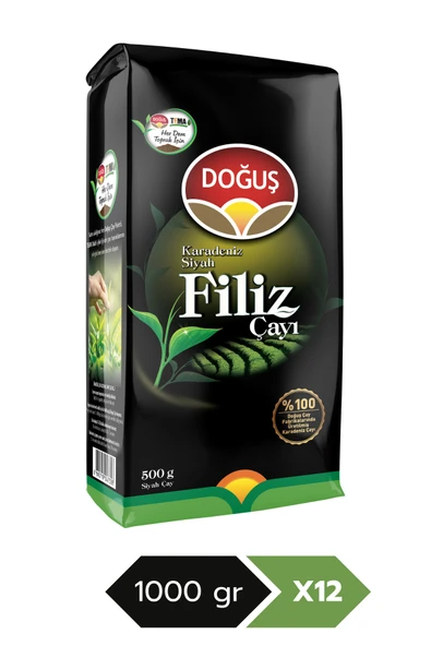 Karadeniz Filiz 1 kg Çay X 12 Adet ürün görseli 1