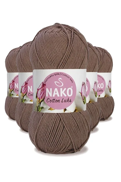 5 Adet Cotton Lüks Yelek Tunik Kazak Bluz Hırka İpi Yünü Toprak 97583 ürün görseli 1