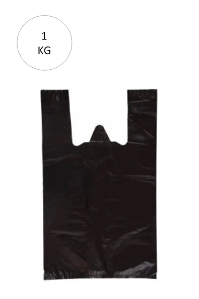 Siyah Atlet Poşet Mini Boy 20x34 cm Takriben 235 Adet 1 Kg ürün görseli 1