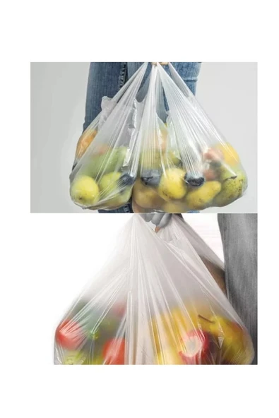 Şeffaf Atlet Poşet Orta Boy 28x50 cm 1 Paket Takriben 200 Adet ürün görseli 1