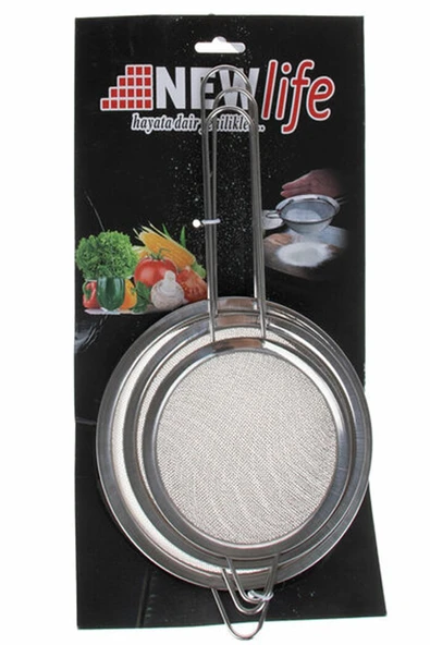 3'lü Metal Süzgeç Orta Royaleks-CLKN-757 ürün görseli 1