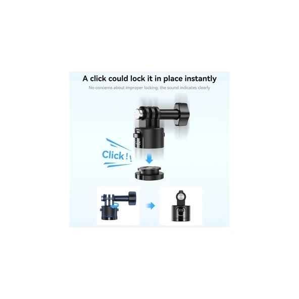 Telesin Magnetic Quick Release Adapter Set - Resim 3