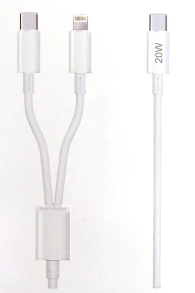 Yeni Nesil USB-C to Lightning USB-C Hızlı Şarj ve Data Kablosu 5.0A Hızlı Kablo 1 metre 20W ürün görseli 1