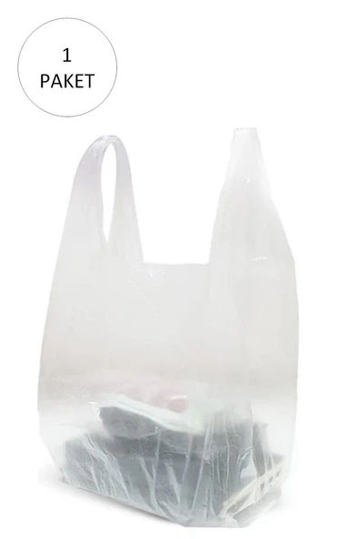 Şeffaf Atlet Poşet Küçük Boy 24x43 cm 1 Paket Takriben 300 Adet ürün görseli 1