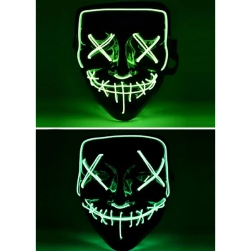 Led Işıklı Yeşil Maske - Resim 2