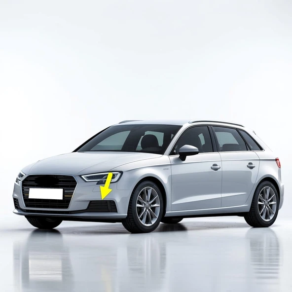 Audi A3 Sportback 2017-2020 Ön Tampon Sol Sissiz Kapak 8V3807681AA ürün görseli 1
