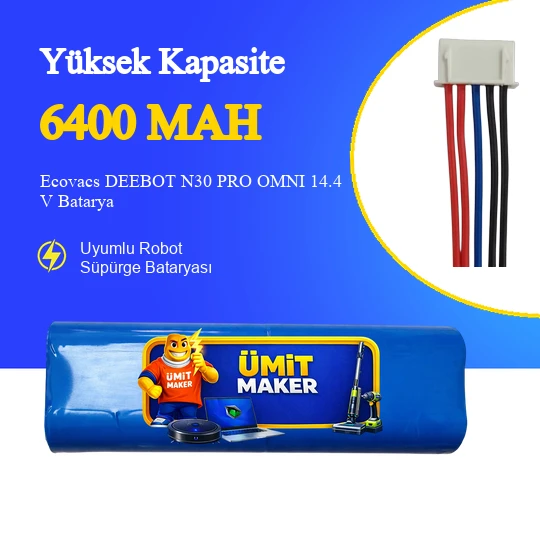 Ecovacs DEEBOT N30 PRO OMNI 6400 mAh Batarya ürün görseli 1