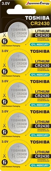 Toshiba Cr 2430 Lithium 5'li Pil ürün görseli 1