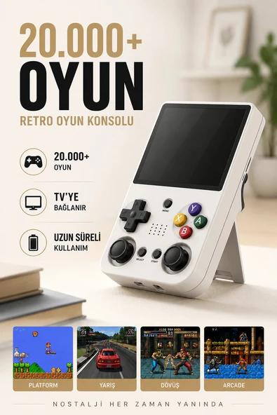 Yeni Nesil Taşınabilir Oyun Konsolu 20 Bin Oyunlu Oyun Cihazı ürün görseli 1