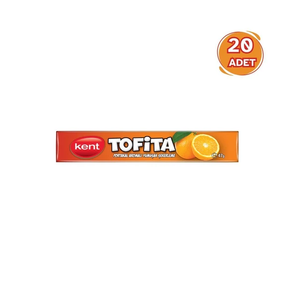 Kent Tofita Stick Şeker Portakal 47g - 20 Adet ürün görseli 1