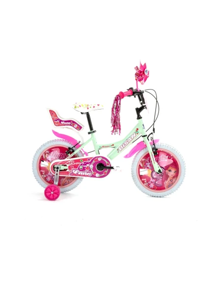 BİSAN ROSE KIZ ÇOCUK BİSİKLETİ 26CM V 16 JANT MİNT YEŞİL PEMBE ürün görseli 1