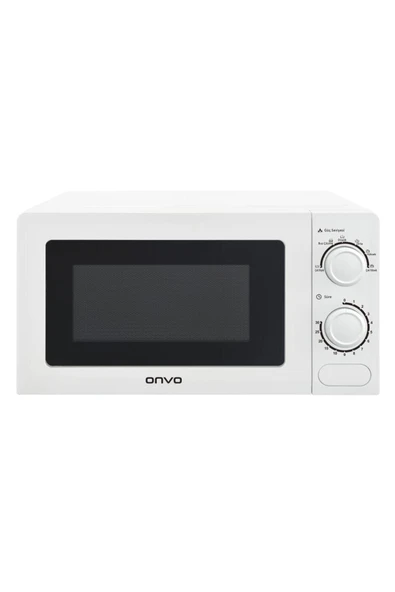 Onvo OVMDF01 Mikrodalga Fırın 20 LT Kapasite 1100 W Güç Mekanik Kontrol Paneli Beyaz ürün görseli 1
