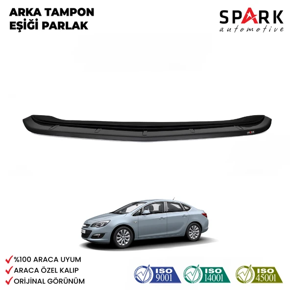 Opel Astra J Sedan 2012-2018 Yıl Aralığı Uyumlu Arka Tampon Eşiği Parlak ürün görseli 1
