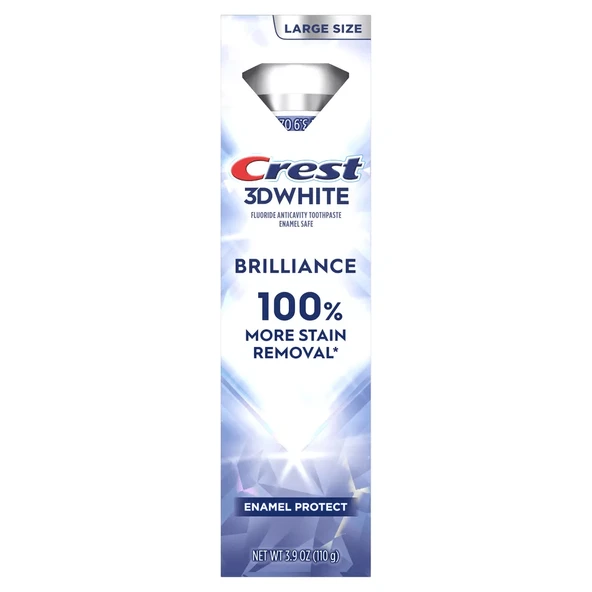 Crest 3D White Brilliance Pro Enamel Protect Diş Beyazlatıcı Diş Macunu 110GR ürün görseli 1