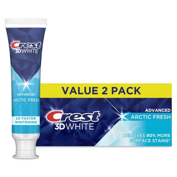 Crest 3D White Advanced Arctic Fresh Beyazlatıcı Diş Macunu, 2'li (2x93gr) ürün görseli 1