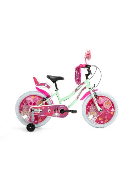 BİSAN QUEEN KIZ ÇOCUK BİSİKLETİ 30CM V 20 JANT MİNT YEŞİL PEMBE ürün görseli 1