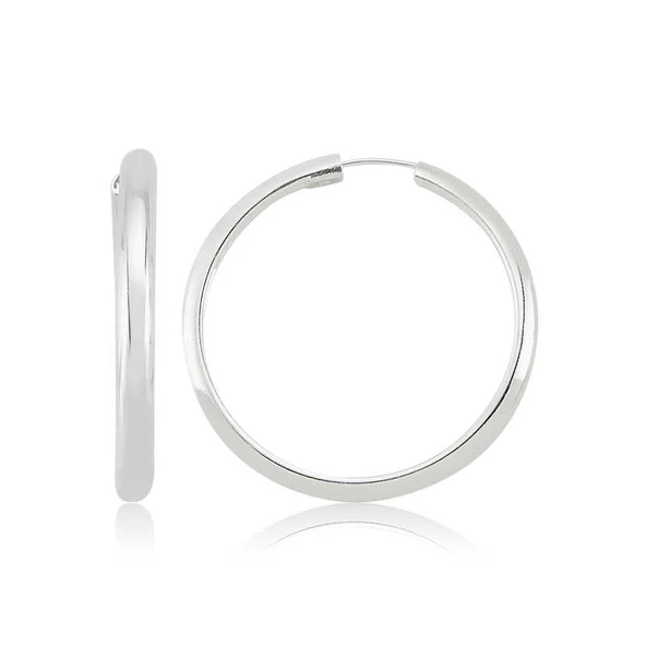 925 Ayar Gümüş Halka Küpe ürün görseli 1