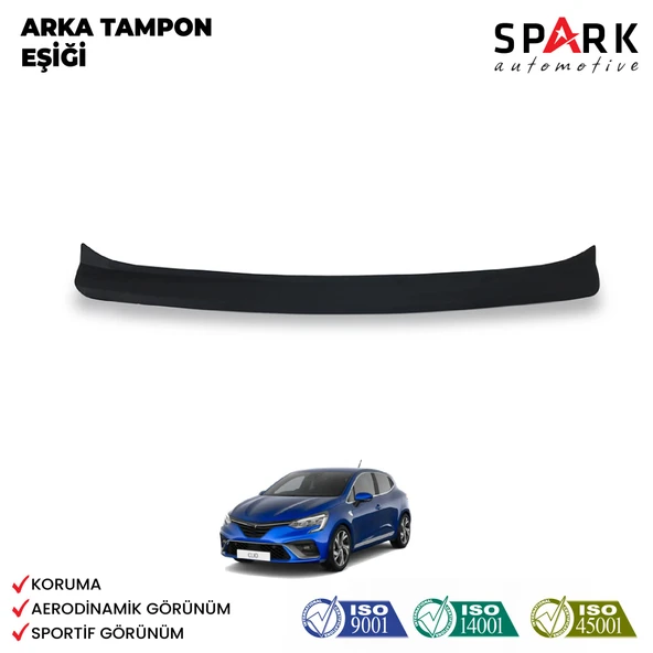 Renault Clio 5 2020- Yılı ve Sonrası Uyumlu Arka Tampon Eşiği Mat ürün görseli 1