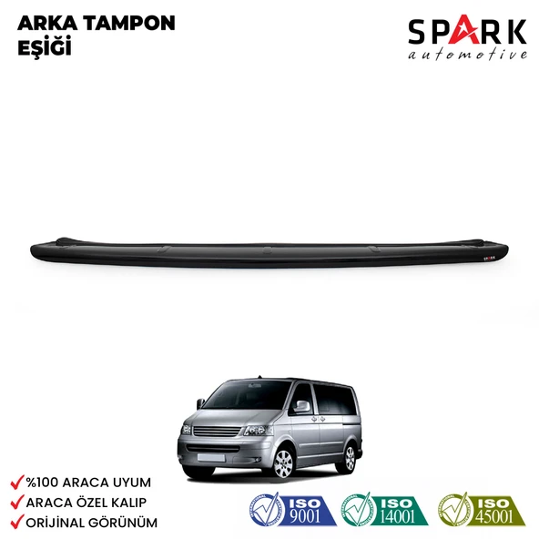 Volkswagen Transporter T5 2009-2014 Yıl Aralığı Uyumlu Arka Tampon Eşiği Parlak ürün görseli 1