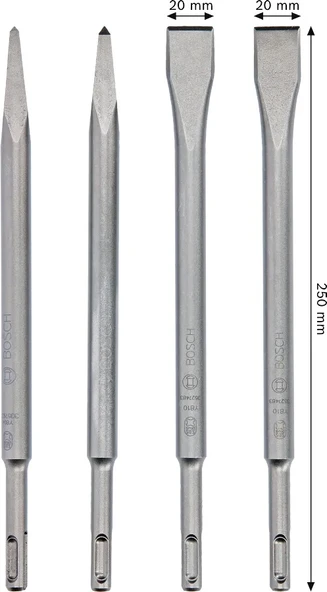 Bosch 2607017516 SDS-Plus Keski Seti 4 Parça - Resim 6
