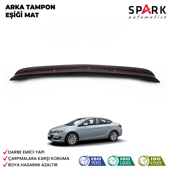 Opel Astra J Sedan 2012-2018 Yıl Aralığı Uyumlu Arka Tampon Eşiği Mat ürün görseli 1