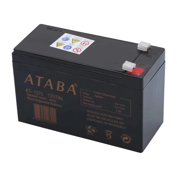 Ataba At-1270 12v 7ah Akü - Resim 2