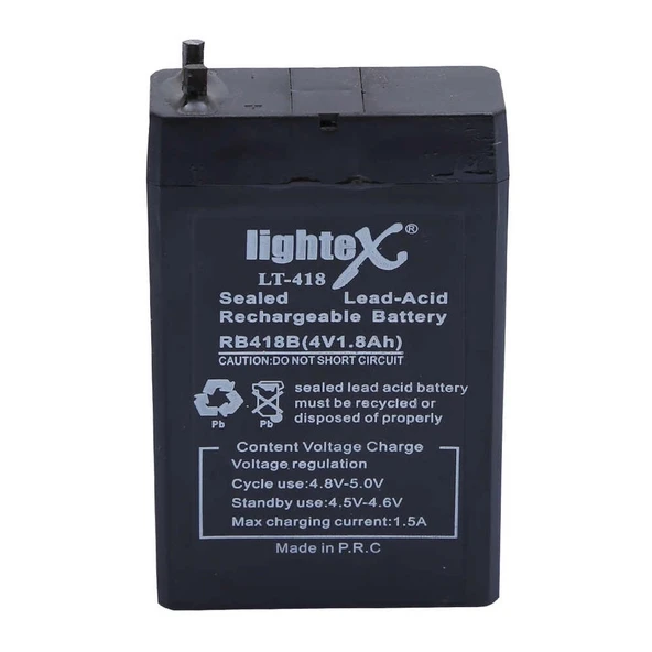 Lightex Lt-418 4v 1.8ah Işıldak Fener Aküsü ürün görseli 1
