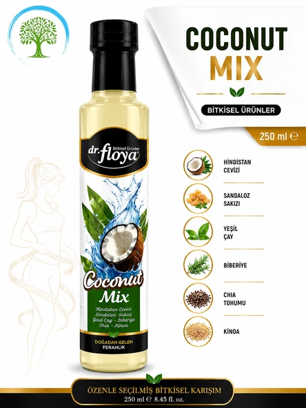 Dr.Floya Coconut Mix 250 ml | Hindistan Cevizi, Yeşil Çay, Kinoa İçerikli ürün görseli 1