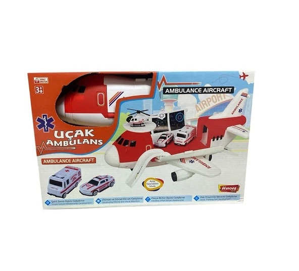 Oyuncak Anbulans Uçak Garajı Seti 0096 - Resim 2