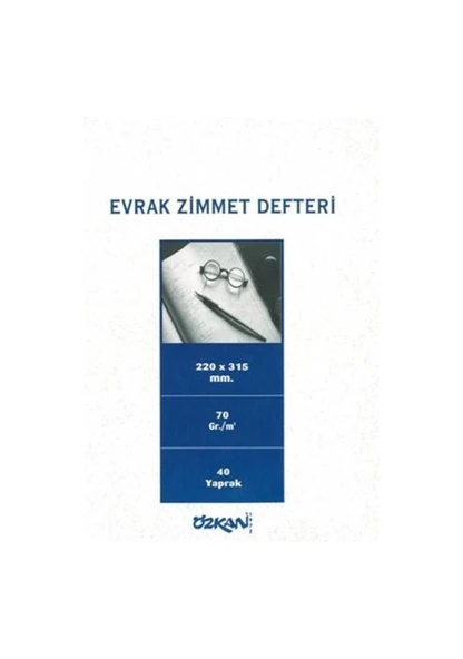 Özkan Evrak Zimmet Defteri 40 Yap. Karton Kapak ürün görseli 1