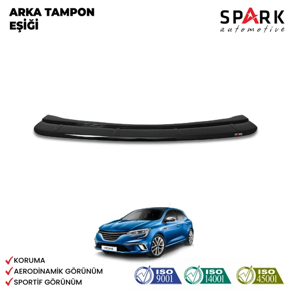 Renault Megane 4 2016- Yılı ve Sonrası Uyumlu Arka Tampon Eşiği Parlak ürün görseli 1