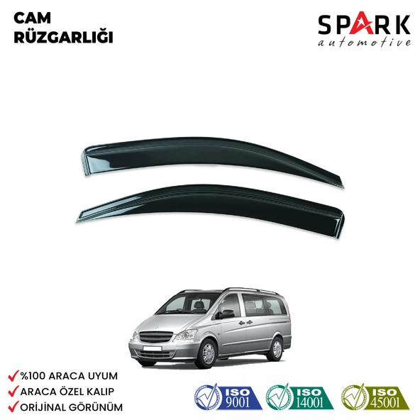 Mercedes Vito 2011-2014 Yıl Aralığı Uyumlu Cam Rüzgarlığı 2 Parça ürün görseli 1