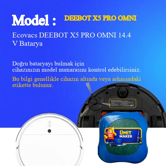 Ecovacs DEEBOT X5 PRO OMNI 3200 mAh Batarya - Resim 2