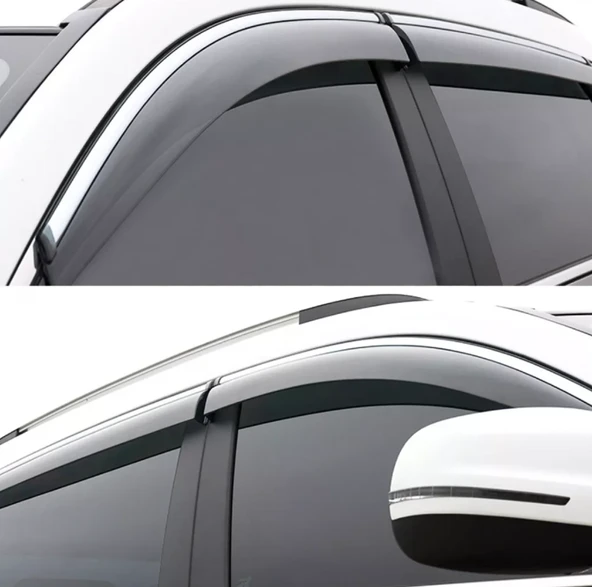 Hyundaı Tucson 2022 Sonrası Kromlu Cam Rüzgarlığı İthal ürün görseli 1