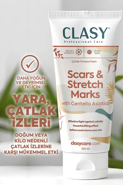 CLASY CARE Yara Ve Çatlak Izleri Görünümünü Azaltıcı Ve Mükemmel Önleyici Krem (SCARS & STRETCH MARKS CREAM) ürün görseli 1