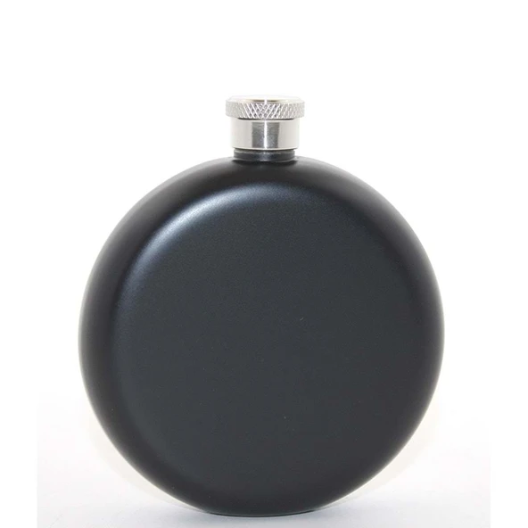 Paslanmaz Çelik Yuvarlak 5 Oz Tekli Matara - Resim 2