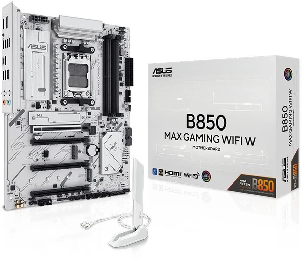 Asus B850 Max Gamıng Wıfı W Amd B850 Am5 Ddr5 8000 Dp Hdmı 3x M2 ürün görseli 1