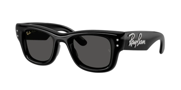 Ray-Ban Wayfarer Puffer A$AP ROCKY Özel Seri Güneş Gözlüğü RB4940 686487 Black With Strass Dark Grey 47 Ekartman ürün görseli 1